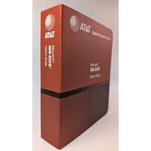 AT&T Microsoft MS-DOS User’s Guide Binder Vintage System Programming (Empty)
